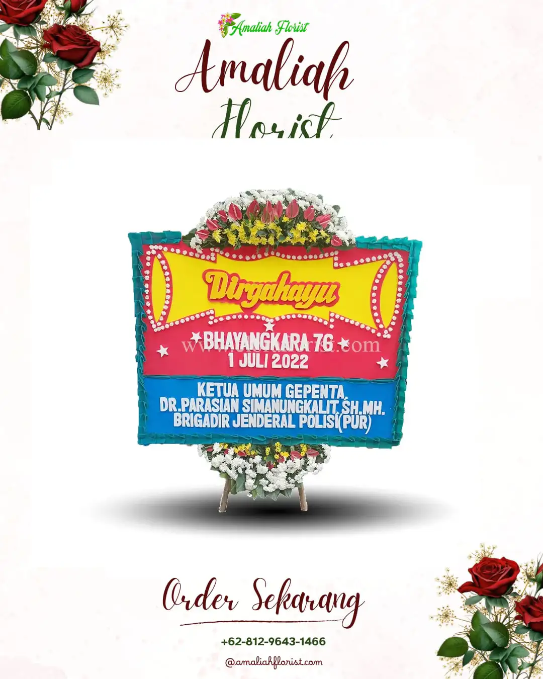 Papan Bunga HUT Ulang Tahun Kertowono